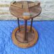 Walnut and copper pedestal table