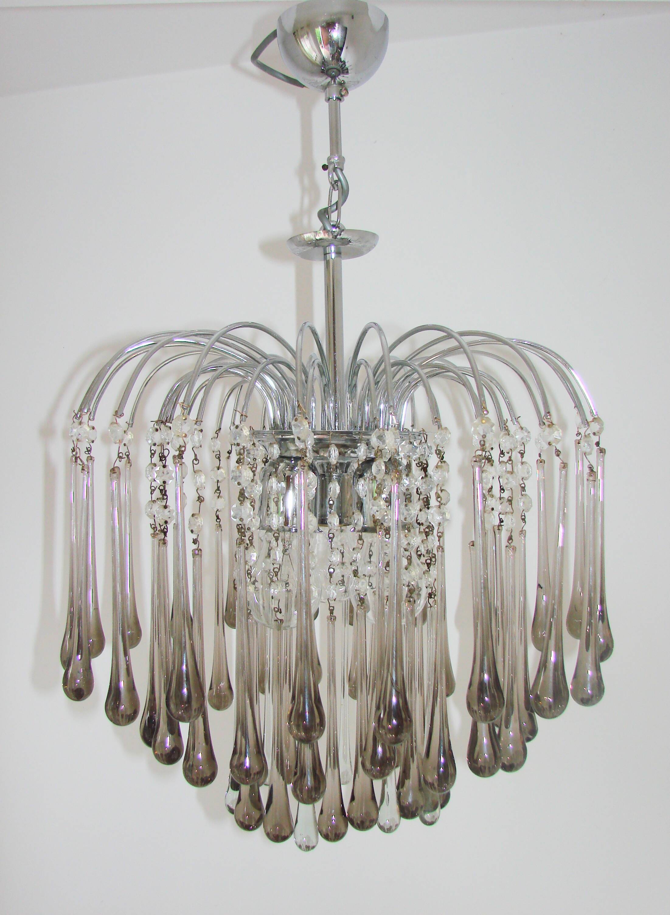 An original Paolo Venini Murano chandelier, Italy, 1970s.