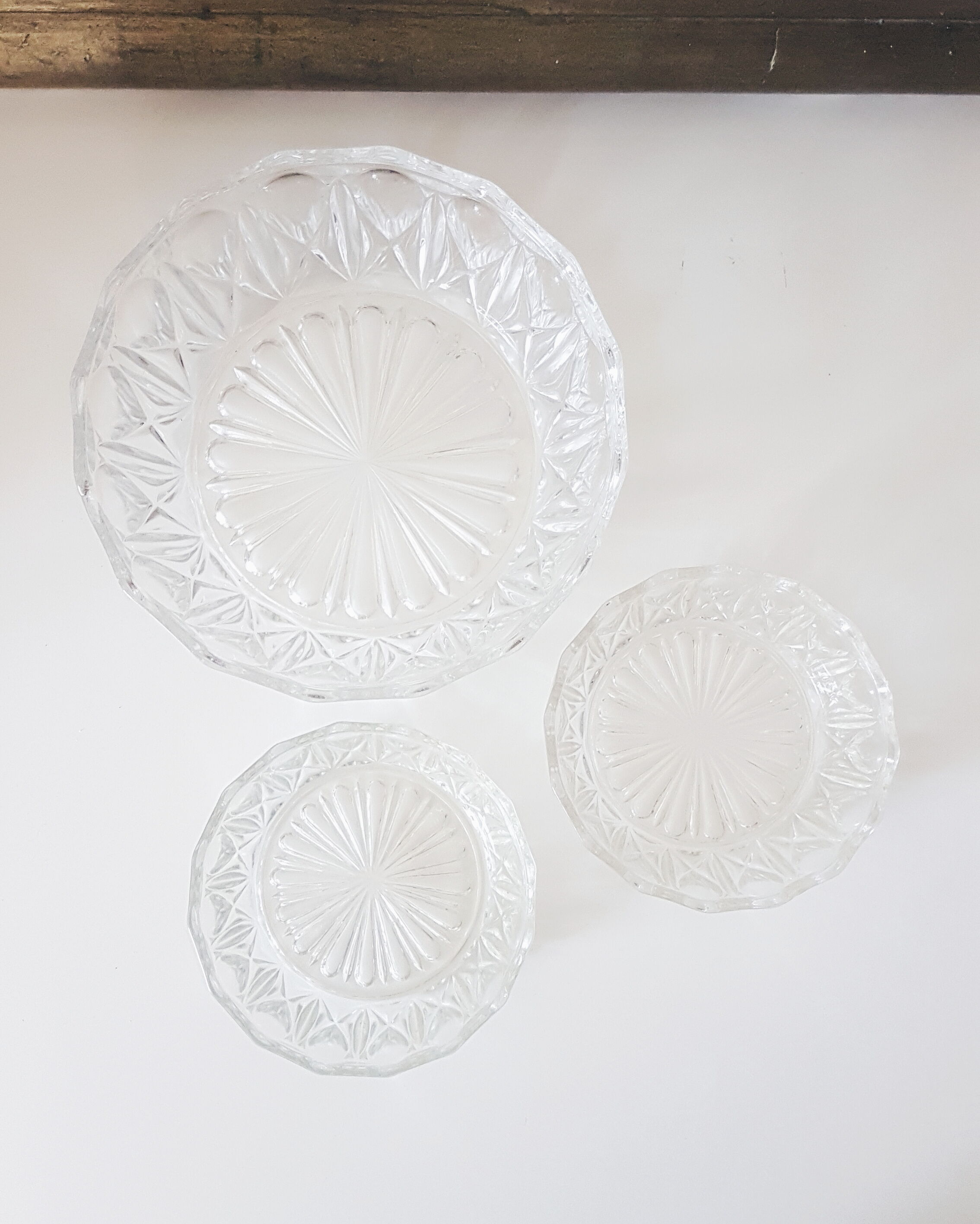 Glass dessert set Salad bowl and bowls