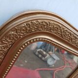 19th century wood and gilded stucco mirror