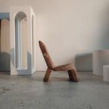 Armchair made of recycled solid teak