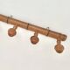 Wall-mounted coat rack in bamboo effect wood