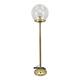 Space Age Bubble Glass and Brass Floor Lamp, Czechoslovakia, 1970s