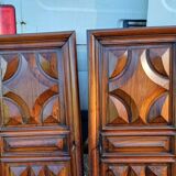 2 pairs of 19th century walnut doors