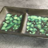 Ceramic presentation dish or bowl, artistic pottery with speckled effect
