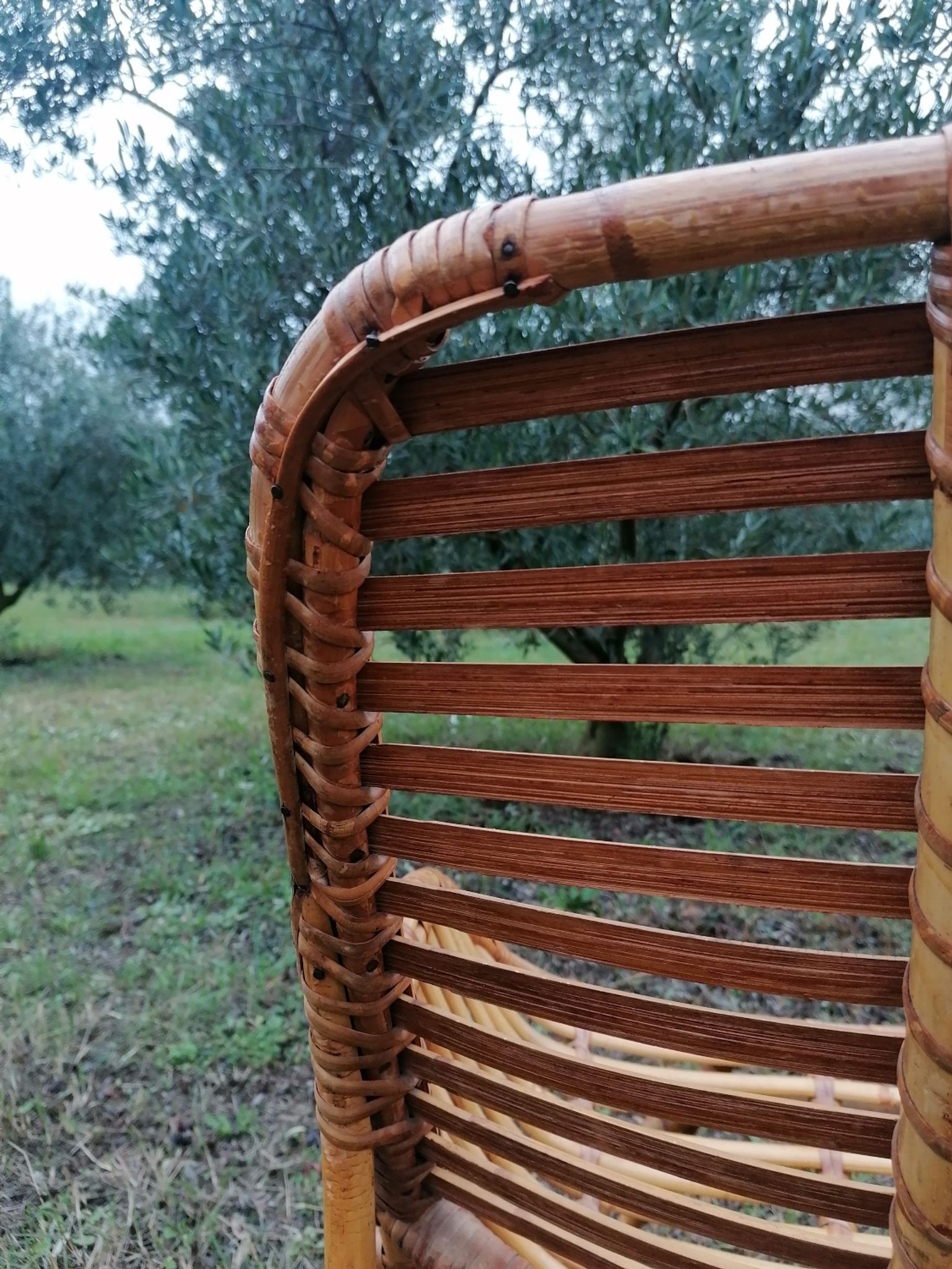 Vintage rattan armchair by Dirk Van Sliedregt for Rohe Noordwolde.