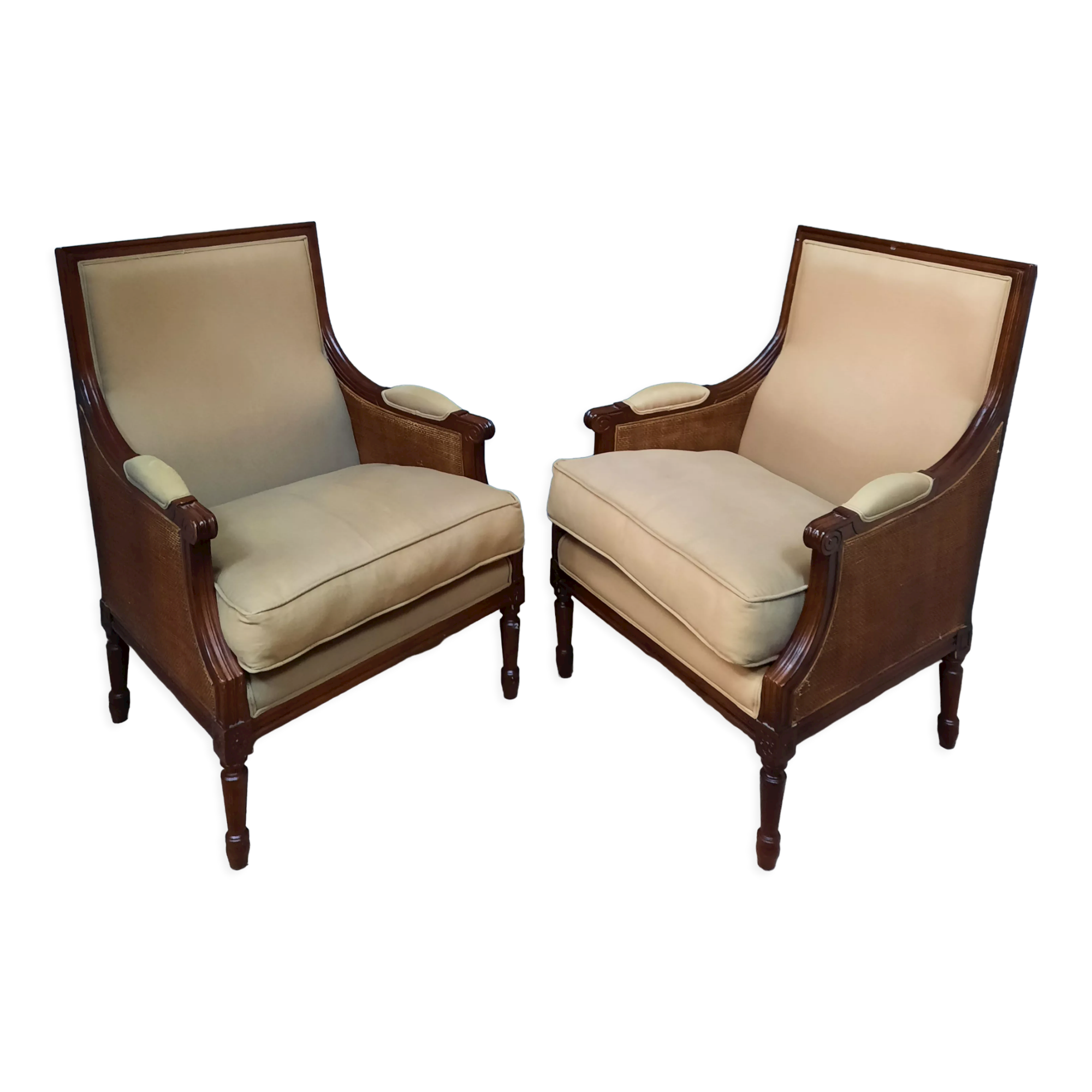 Paire de bergere style Louis XVI