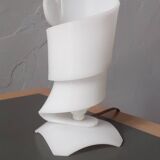 White plexiglass twisted lamp, 1960s