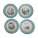Dessert plates, old, talking theme Fables of the Fountain