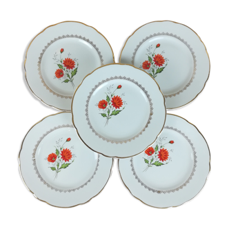 5 dessert plates Lunéville Badonviller