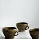 Set of 3 rustic handmade ceramic mugs