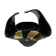Black Murano-Style Art Glass Centerpiece Bowl with Gold Leaf Accents
