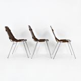 Set of 3 Les Arcs chairs by Charlotte Perriand, 1960s