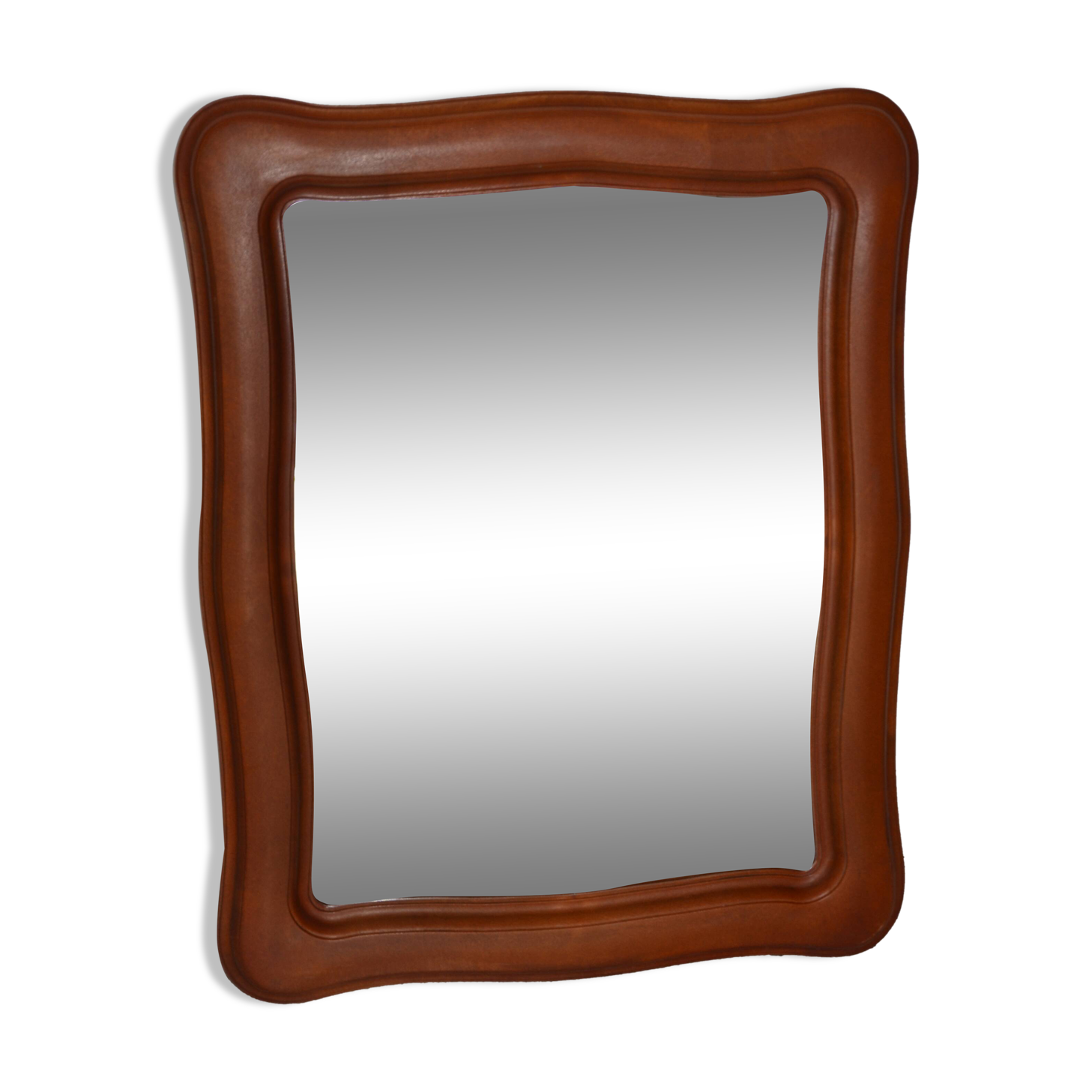 Vintage organic wavy cast resin mirror