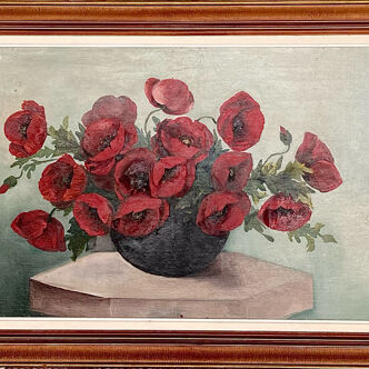 Old painting painting on wood