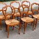 6 Louis Philippe straw chairs