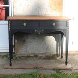 Restored antique console – Haussmannian elegance & velvet finish