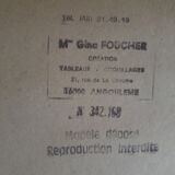 Mother-of-pearl paintings and shells, signed Gina Foucher