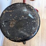 Old black industrial stool