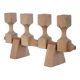 Vintage Scandinavian wooden candlestick 1970
