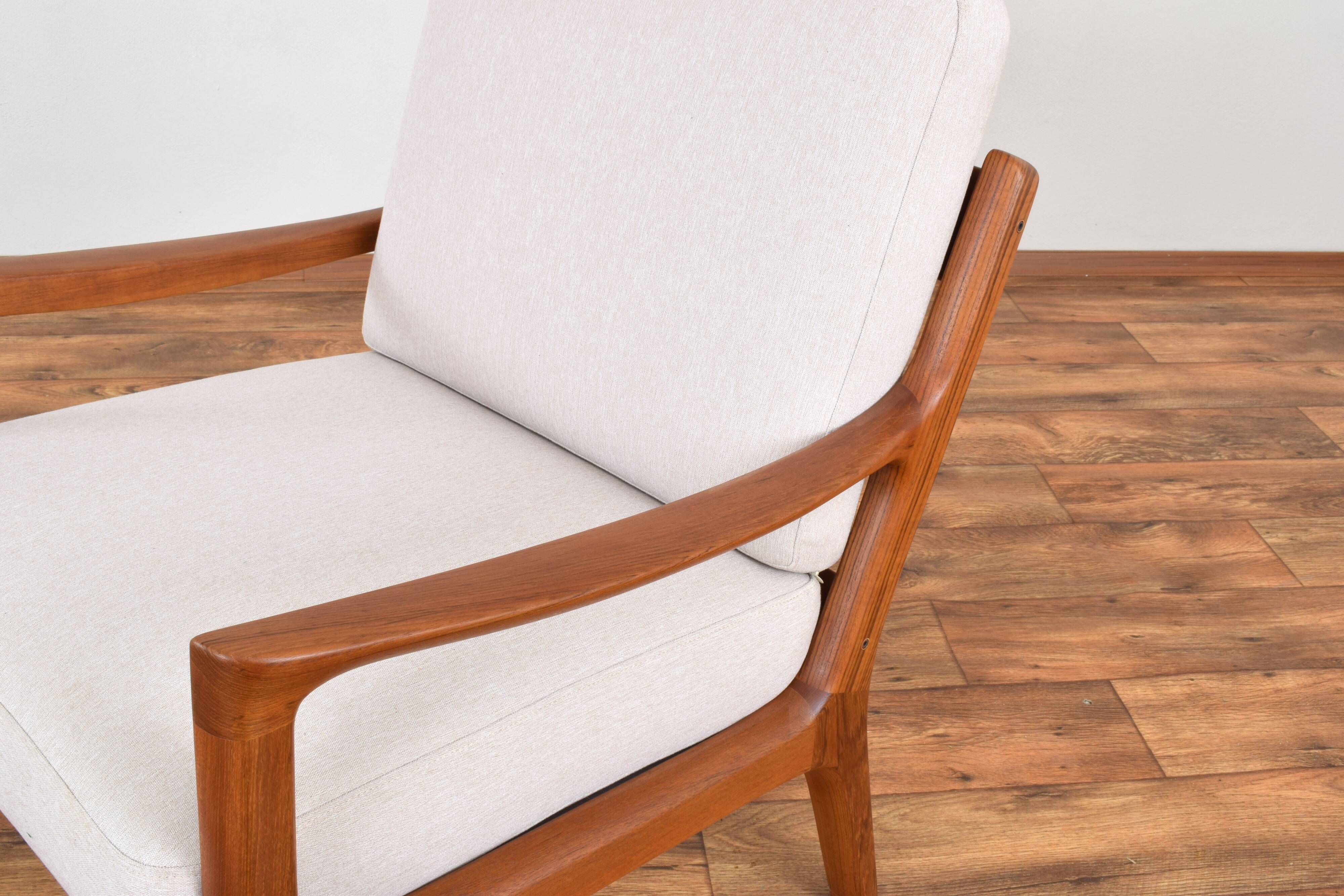 Danish Teak Senator Lounge Chair by Ole Wanscher for France & Son, 1960s.