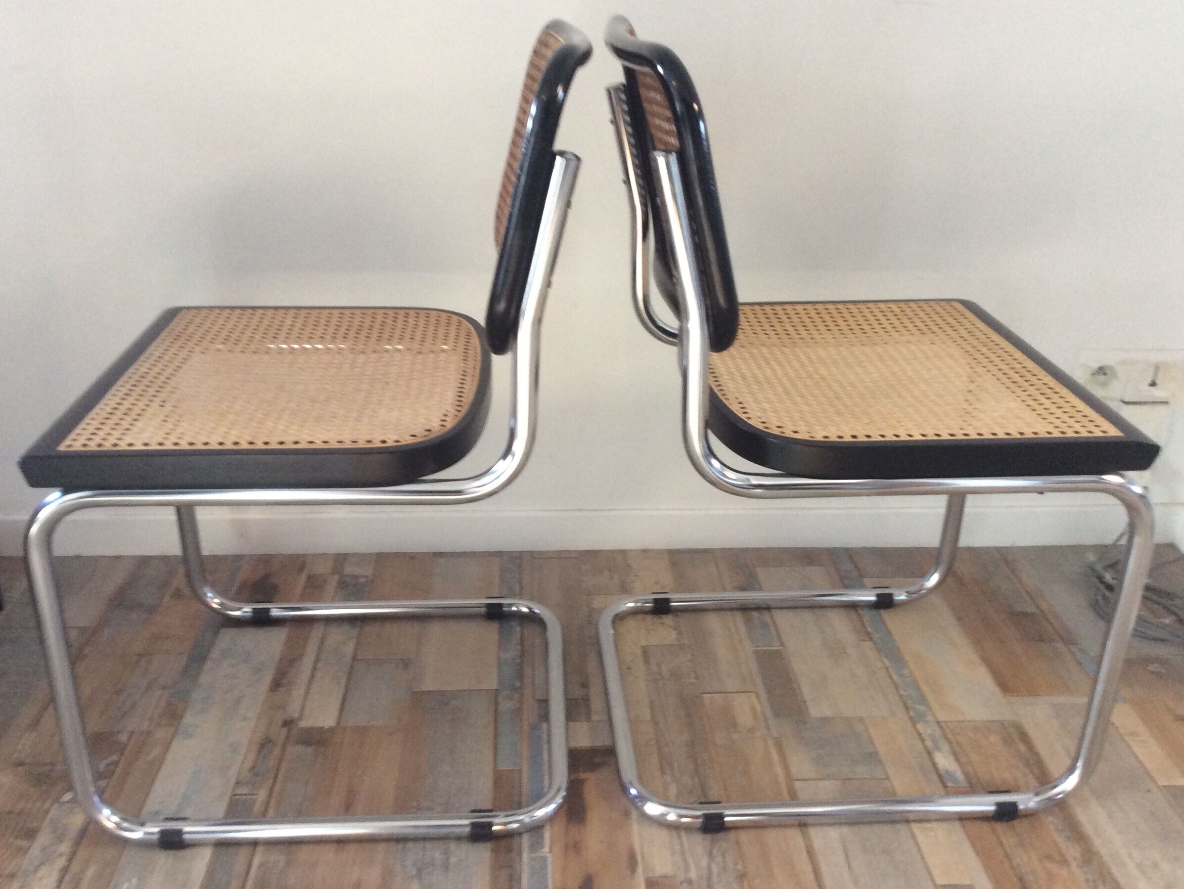 Pair of chairs Marcel Breuer Cesca B32