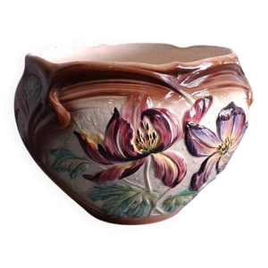 Vase , cache pot en barbotine - nouveau