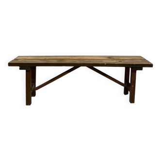 Oak folding bench