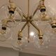 Lustre "Pastoral" en laiton avec six globes Hans-Agne Jakobsson