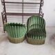 Pair of vintage toad armchairs 50s