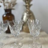 Ensemble de 6 verres en cristal Reims 1950
