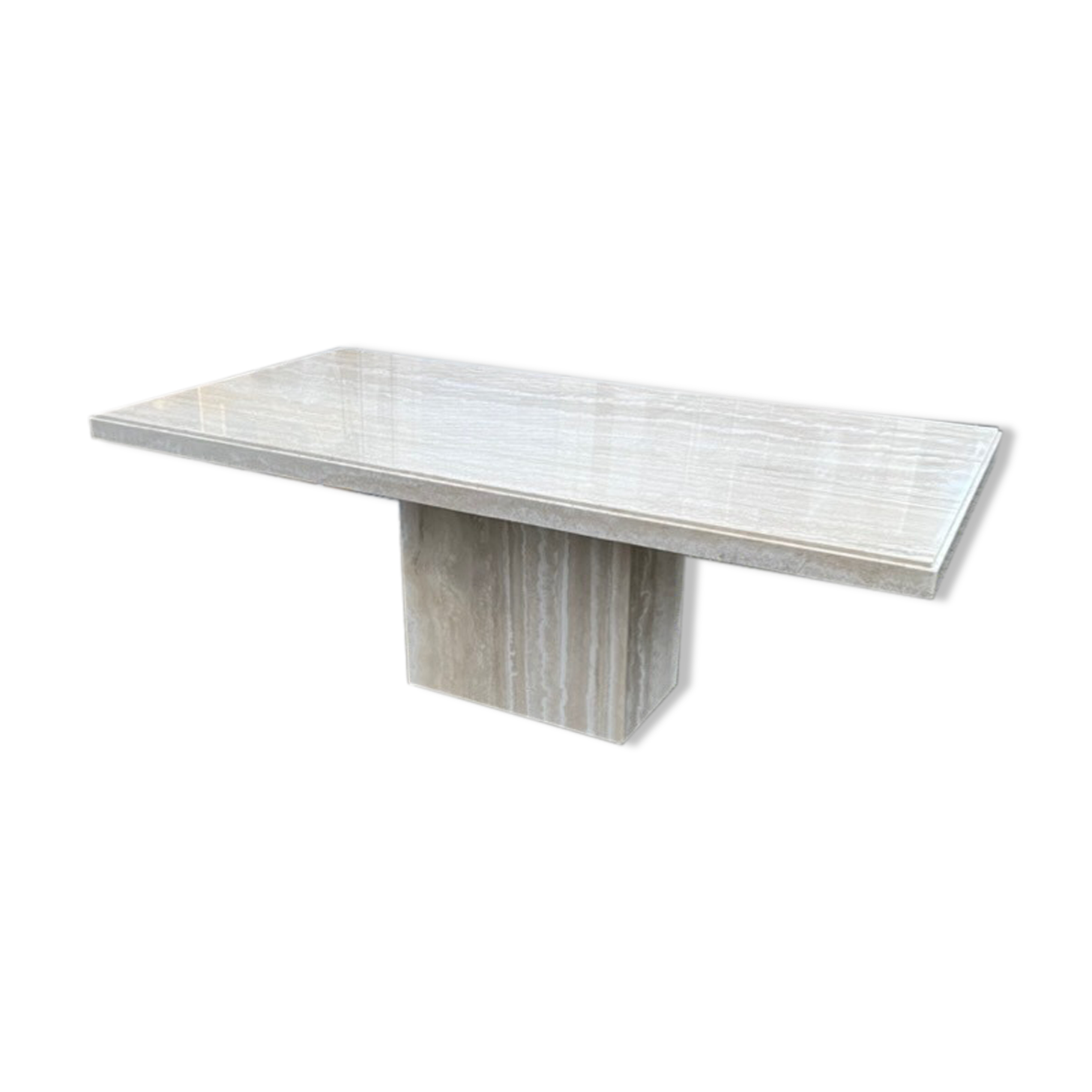 Vintage travertine dining table