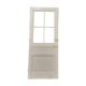Glass communication door h221.5x90cm old 4 panes without interior glazing