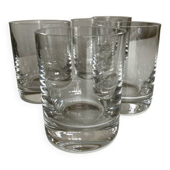 Set of 5 Baccarat Perfection 1980 whisky glasses