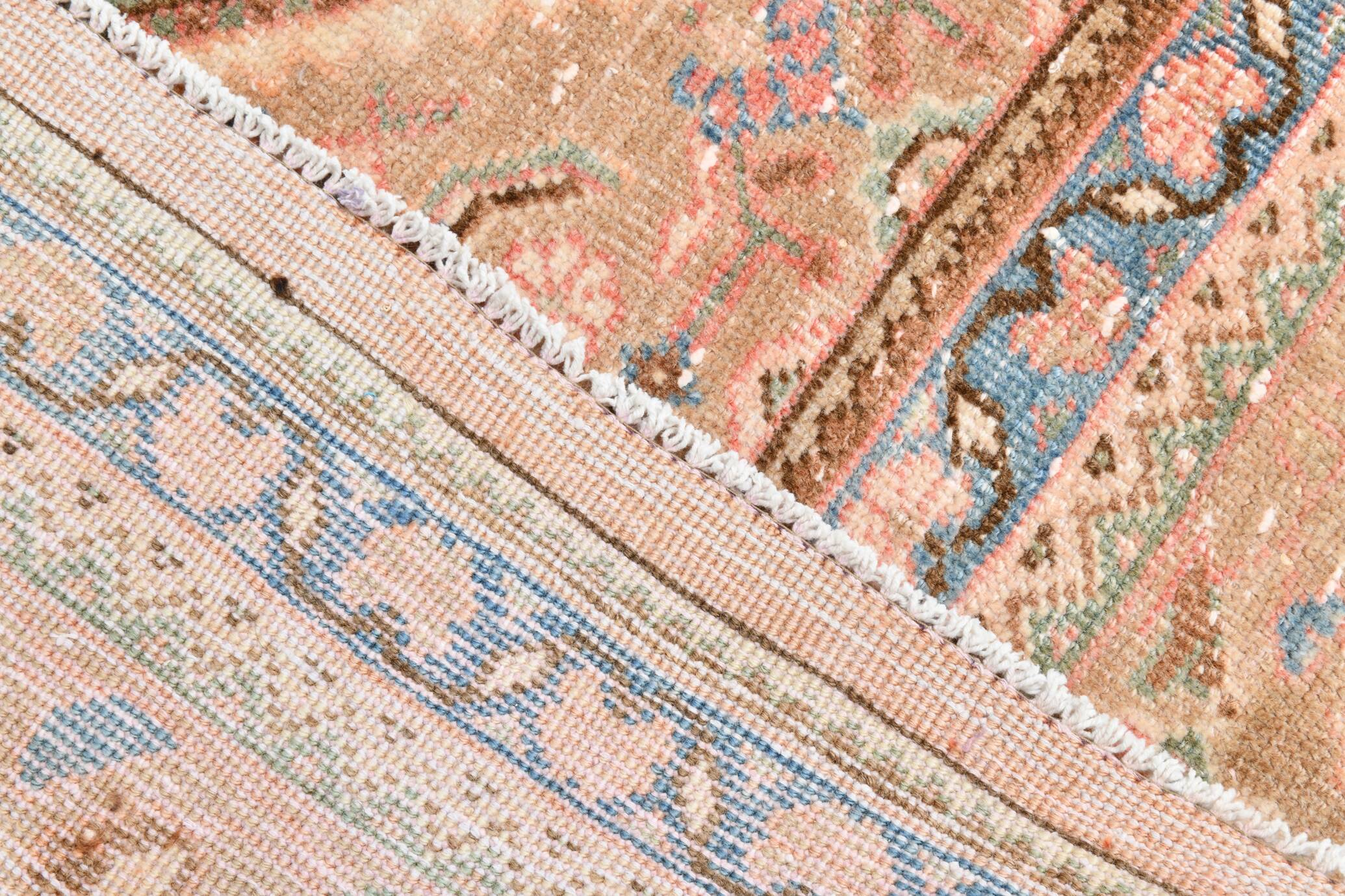 10x13 Salmon Pink Oriental Antique Persian Rug, 296x387Cm