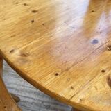 Set of round table and 4 rounded benches, 1950