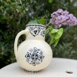 Large iron earthenware pitcher jug HB Brienne