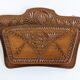 Wall-mounted letter holder, antique carved wood, folk art.
