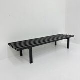 Mid-century slatted wooden bench Martin Visser style , 1970’s
