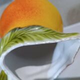 Vintage pear pitcher, antique Italian ceramic