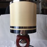 70' lamp in wood and chrome