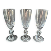 3 Verres à liqueur Fréjus par Lalique France