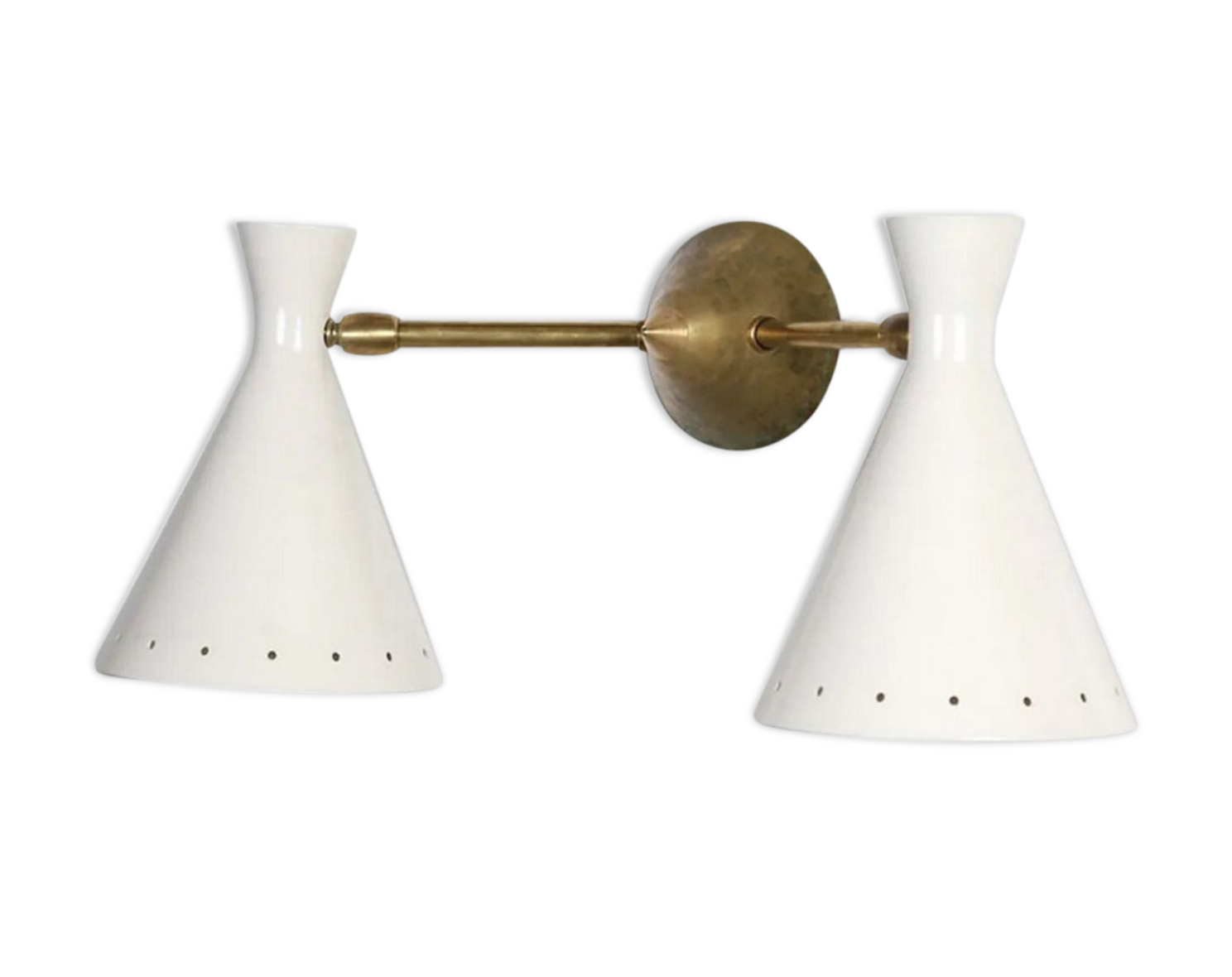 Wall lamp double white casserole