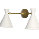 Wall lamp double white casserole