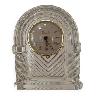 Harrods desk clock in crystal 1990s