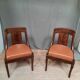 Pair of mahogany gondola chairs