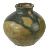 Sandstone ball vase by Eugène Lion