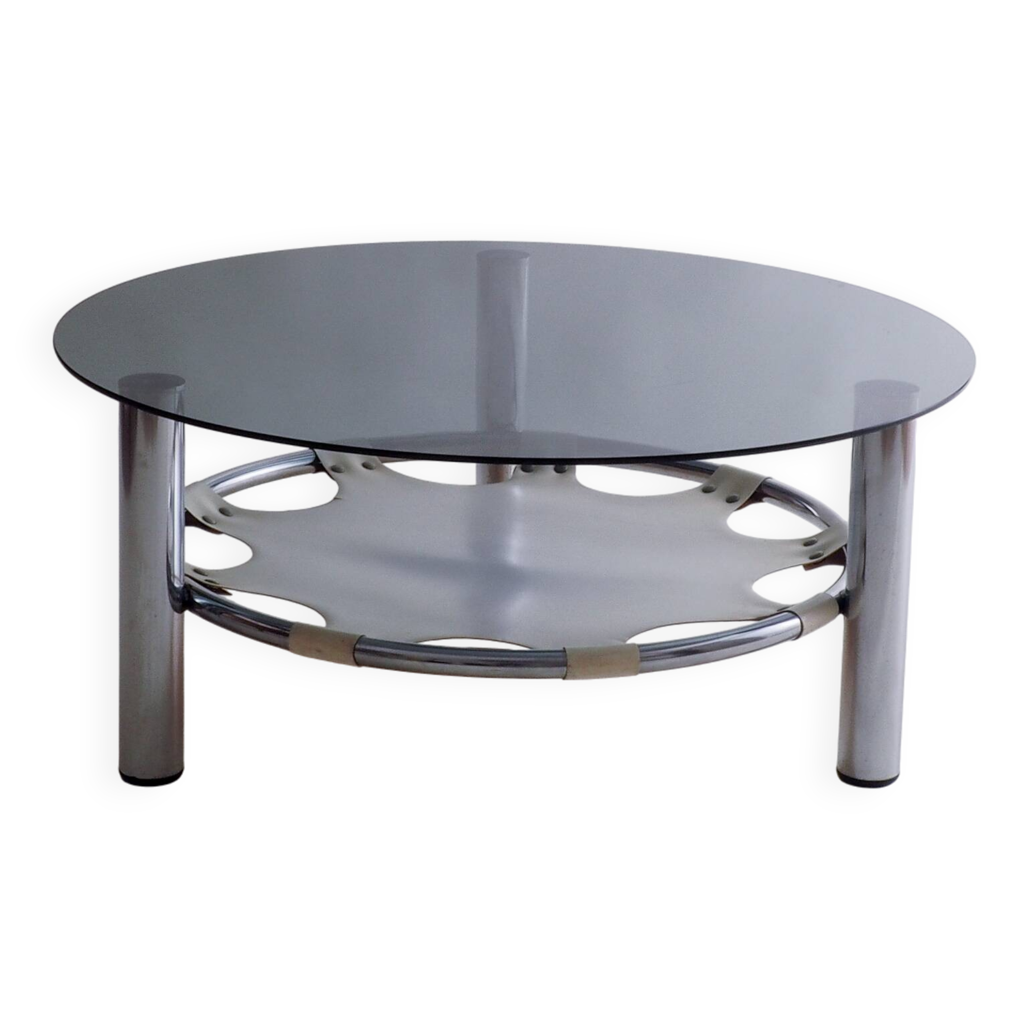 Space Age Glass And Chrome Coffee Table