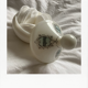 Poudrier en opaline blanche