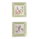 Pair of handcrafted ceramic pocket trays Birds & f